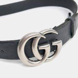 Pre Owned حزام غوتشي جلد أسود