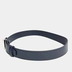 Pre Owned Gucci Leather Navy belt (838647)