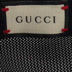 Pre Owned Gucci Grey Monogram Eagle Print Canvas Mesh Baseball Cap L