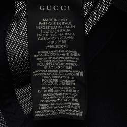 Pre Owned Gucci Grey Monogram Eagle Print Canvas Mesh Baseball Cap L