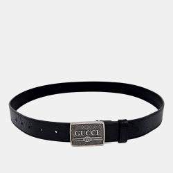 Pre Owned Gucci Leather Black belt (523311)