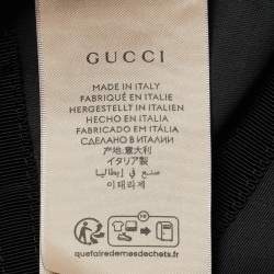Pre Owned Gucci Black Logo Embroidered Cotton Baseball Cap M