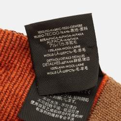 Pre Owned Gucci Rust Supreme GG Monogram Alpaca Wool Scarf