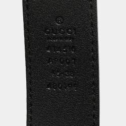 Pre Owned Gucci GG Marmont 95 CM Buckle Belt Black Leather