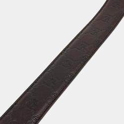 Pre Owned Gucci Cima Leather Line Belt