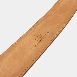 Pre Owned Gucci Cima Leather Line Belt