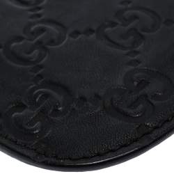 Gucci Black Guccissima Leather Web Phone Case