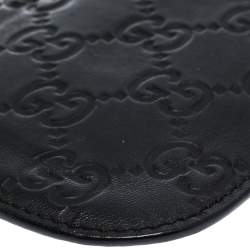 Gucci Black Guccissima Leather Web Phone Case
