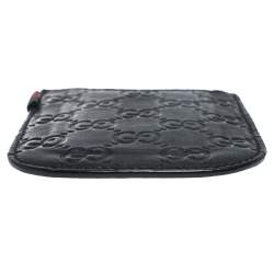 Gucci Black Guccissima Leather Web Phone Case