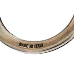 Pre Owned Gucci Tan Leather Double G Keyring