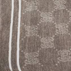 Gucci Brown GG Guccissima Monogram Cotton Scarf 