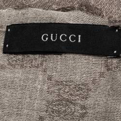 Gucci Brown GG Guccissima Monogram Cotton Scarf 