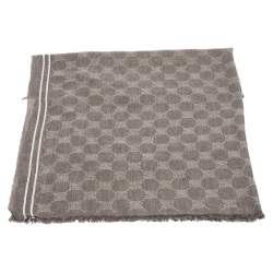 Gucci Brown GG Guccissima Monogram Cotton Scarf 