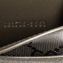 Pre Owned علبة سجائر غوتشي كانفاس مطبوع شعار الماركة جي جي فضي