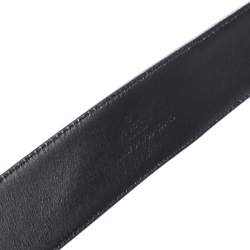 Pre Owned Gucci Black GG Canvas and Leather Interlocking G Buckle Belt 100CM