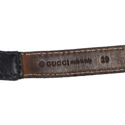 Gucci Multicolor Canvas and Leather Buckle Bracelet