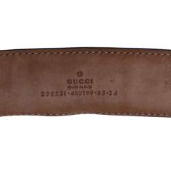 Pre Owned Gucci Brown Guccissima Leather Buckle Belt 85CM