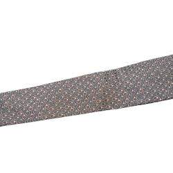 Pre Owned Gucci Grey Saddle Pattern Jacquard Silk Tie