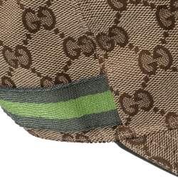 Pre Owned كاب بيسبول غوتشي مزين شريط ويب كانفاس جي جي بيج مقاس صغير (سمول)