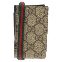 Gucci Money Clip Card Case GG Supreme Beige/Black in Coated Canvas with  Silver-tone - US