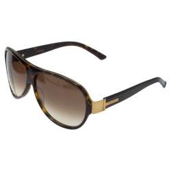 مملوكة مسبقًا Gucci Brown Havana/ Brown Gradient 1580/S Aviator Sunglasses