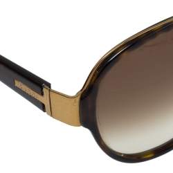 مملوكة مسبقًا Gucci Brown Havana/ Brown Gradient 1580/S Aviator Sunglasses