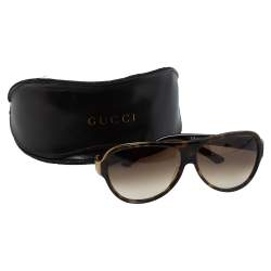مملوكة مسبقًا Gucci Brown Havana/ Brown Gradient 1580/S Aviator Sunglasses