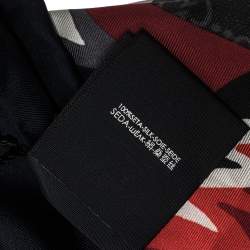 Gucci Dark Grey Silk Monogram Wolf Print Scarf