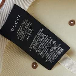 Pre Owned Gucci Beige Monogram NY Yankees Baseball Cap