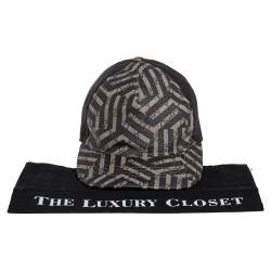 Pre Owned Gucci Ebony & Beige GG Caleido Canvas Baseball Cap S