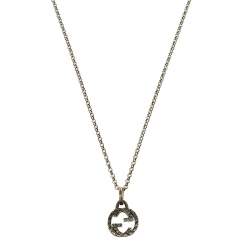 Gucci Sterling Silver Interlocking G Pendant Necklace