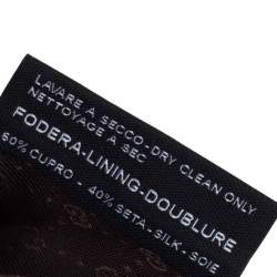 Pre Owned ربطة عنق غوتشي حرير جاكار نمط جي جي بني