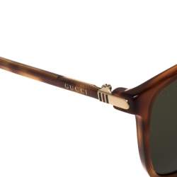 Pre Owned Gucci Black/Brown Tortoise GG0017S Wayfarer Sunglasses