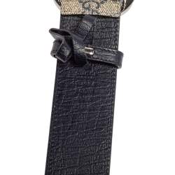 Pre Owned Gucci Beige GG Supreme Canvas Interlocking G Buckle Belt 90 CM