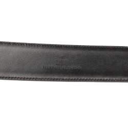 Pre Owned Gucci Brown/Beige GG Canvas and Leather Interlocking G Buckle Belt 85CM