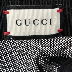 مملوكة مسبقًا قبعة بيسبول غوتشي GG  سوبريم أسود بطبعة ملك الثعابين مقاس كبير - لارج