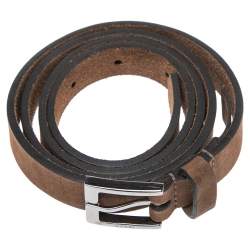 مملوكة مسبقًا حزام غوتشي إبزيم سويدي بني 85 سم