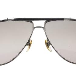 Pre Owned Gucci Gunmetal Tone/ Grey Gradient GG 2215-S Navigator Sunglasses