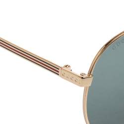 Pre Owned Gucci Green Acetate GG0138S Aviator Sunglasses