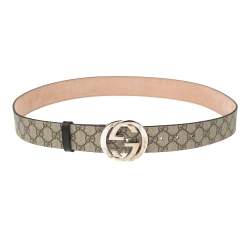 Gucci Men's GG Supreme Belt with G Buckle