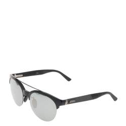 Pre Owned Gucci Black/Grey Mirrored GG 1069/S Aviator Sunglasses