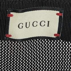 Pre Owned قبعة باسبول غوتشي كانفاس GG سوبريم مطبوع نقشة ثعبان بيج M