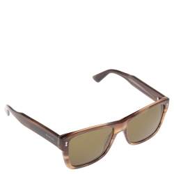Pre Owned Gucci Brown GG0052S Square Sunglasses