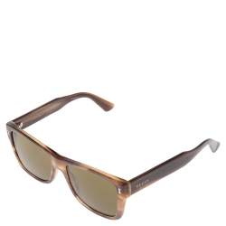 Pre Owned Gucci Brown GG0052S Square Sunglasses