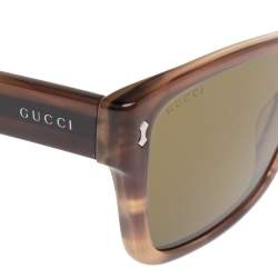 Pre Owned Gucci Brown GG0052S Square Sunglasses