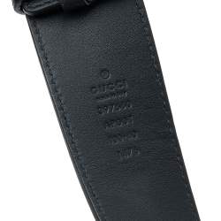 مملوكة مسبقًا Gucci Black Leather GG Marmont Belt 100 CM