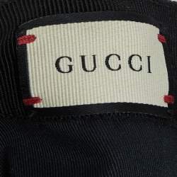 Pre Owned Gucci Black GG Canvas Web Trim Baseball Cap XL