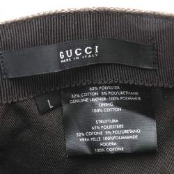 مملوكة مسبقًا Gucci Beige Monogram Web Baseball Cap L