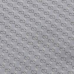 Pre Owned ربطة عنق غوتشي حرير جاكار رصاصية بشعار مونوغرامي