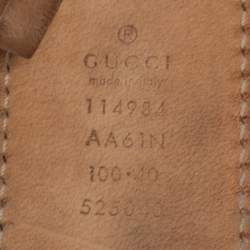 مملوكة مسبقًا Gucci Black Guccissima Leather Interlocking G Buckle Belt 100 CM